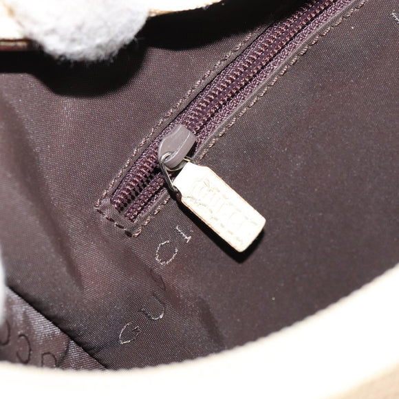 GUCCI Chain Shoulder Bag Canvas Beige Silver 001 3873 3754 Auth 153043