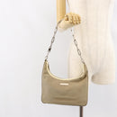GUCCI Chain Shoulder Bag Canvas Beige Silver 001 3873 3754 Auth 153043-24