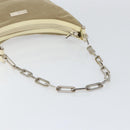 GUCCI Chain Shoulder Bag Canvas Beige Silver 001 3873 3754 Auth 153043-7