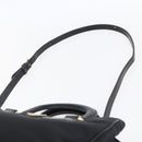 PRADA Hand Bag Nylon 2way Black Silver Auth 153044-14
