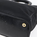 PRADA Hand Bag Nylon 2way Black Silver Auth 153044-15