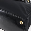 PRADA Hand Bag Nylon 2way Black Silver Auth 153044-17
