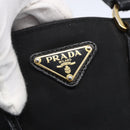 PRADA Hand Bag Nylon 2way Black Silver Auth 153044-18