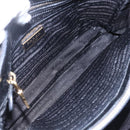 PRADA Hand Bag Nylon 2way Black Silver Auth 153044-11