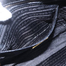 PRADA Hand Bag Nylon 2way Black Silver Auth 153044-23