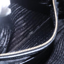 PRADA Hand Bag Nylon 2way Black Silver Auth 153044-27