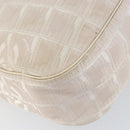 CHANEL New Travel Line Hand Bag Nylon Pink Gold CC Auth 153046-14