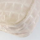 CHANEL New Travel Line Hand Bag Nylon Pink Gold CC Auth 153046-16