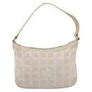 CHANEL New Travel Line Hand Bag Nylon Pink Gold CC Auth 153046-13