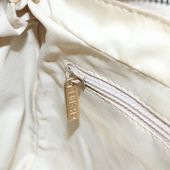 CHANEL New Travel Line Hand Bag Nylon Pink Gold CC Auth 153046