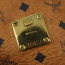 MCM Logogram Vicetos Boston Bag PVC Leather Brown Gold Auth 153049-21