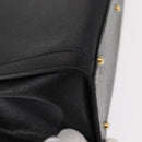 GUCCI Bamboo Tote Bag Leather Black Gold Auth 153050-9