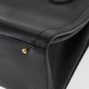 GUCCI Bamboo Tote Bag Leather Black Gold Auth 153050-14