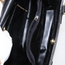 GUCCI Bamboo Tote Bag Leather Black Gold Auth 153050-10