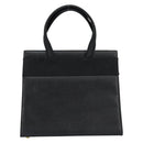 Salvatore Ferragamo Vala Hand Bag Leather Black Gold Auth 153051-3