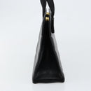 Salvatore Ferragamo Vala Hand Bag Leather Black Gold Auth 153051-5