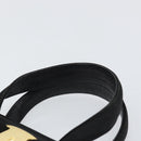 Salvatore Ferragamo Vala Hand Bag Leather Black Gold Auth 153051-8