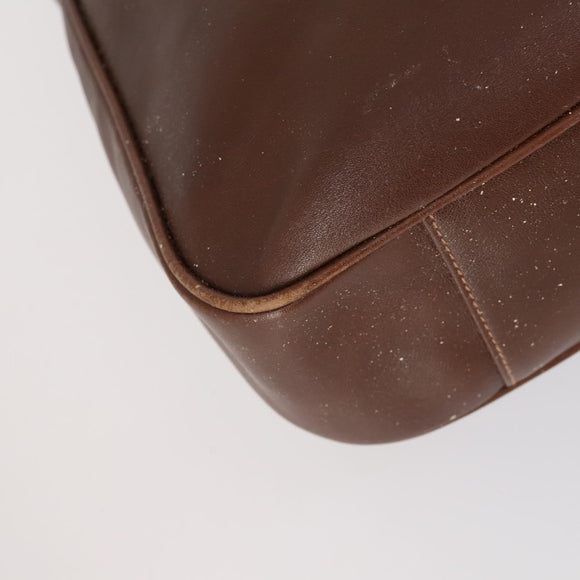 GUCCI Bamboo Hand Bag Leather 2way Brown Gold 001 1577 3754 Auth 153052