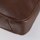 GUCCI Bamboo Hand Bag Leather 2way Brown Gold 001 1577 3754 Auth 153052-14