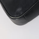 GUCCI Bamboo Shoulder Bag Leather 2way Black Gold 001 1638 Auth 153053-15