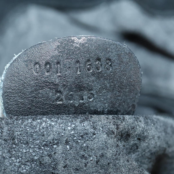 GUCCI Bamboo Shoulder Bag Leather 2way Black Gold 001 1638 Auth 153053