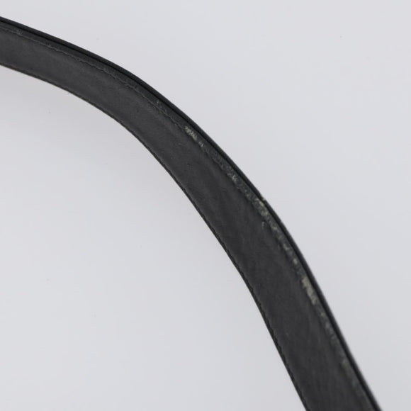 GUCCI Bamboo Shoulder Bag Leather 2way Black Gold 001 1638 Auth 153053