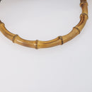 GUCCI Bamboo Shoulder Bag Leather 2way Black Gold 001 1638 Auth 153053-9