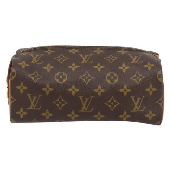 LOUIS VUITTON Monogram Trousse Patte Pression Cosmetic Pouch M47636 Auth 153054