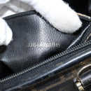 FENDI Zucca Canvas Hand Bag Black Brown Auth 153055-12