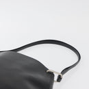 PRADA Shoulder Bag Leather Black Silver Auth 153057-9