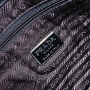 PRADA Shoulder Bag Leather Black Silver Auth 153057-17