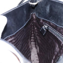 PRADA Shoulder Bag Leather Black Silver Auth 153057-19