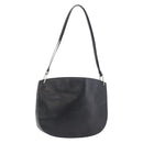 PRADA Shoulder Bag Leather Black Silver Auth 153057-1