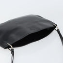 PRADA Shoulder Bag Leather Black Silver Auth 153057-6