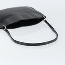 PRADA Shoulder Bag Leather Black Silver Auth 153057-7