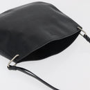 PRADA Shoulder Bag Leather Black Silver Auth 153057-8