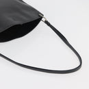 PRADA Shoulder Bag Leather Black Silver Auth 153057-5