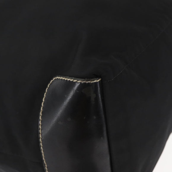 PRADA Shoulder Bag Nylon Black Silver Auth 153058