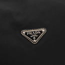 PRADA Shoulder Bag Nylon Black Silver Auth 153058-19