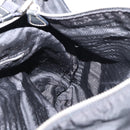 PRADA Shoulder Bag Nylon Black Silver Auth 153058-22