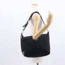 PRADA Shoulder Bag Nylon Black Silver Auth 153058-27