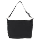 PRADA Shoulder Bag Nylon Black Silver Auth 153058-2