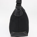 PRADA Shoulder Bag Nylon Black Silver Auth 153058-4