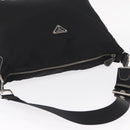 PRADA Shoulder Bag Nylon Black Silver Auth 153058-6