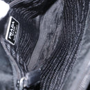 PRADA Chain Shoulder Bag Nylon Black Silver Auth 153059-11