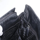 PRADA Chain Shoulder Bag Nylon Black Silver Auth 153059-19