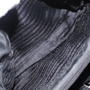 PRADA Chain Shoulder Bag Nylon Black Silver Auth 153059-20