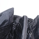 PRADA Chain Shoulder Bag Nylon Black Silver Auth 153059-21