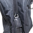 PRADA Chain Shoulder Bag Nylon Black Silver Auth 153059-23