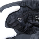 PRADA Chain Shoulder Bag Nylon Black Silver Auth 153059-25